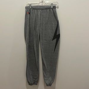 Aviator Nation Women’s bolt Sweatpants heather grey